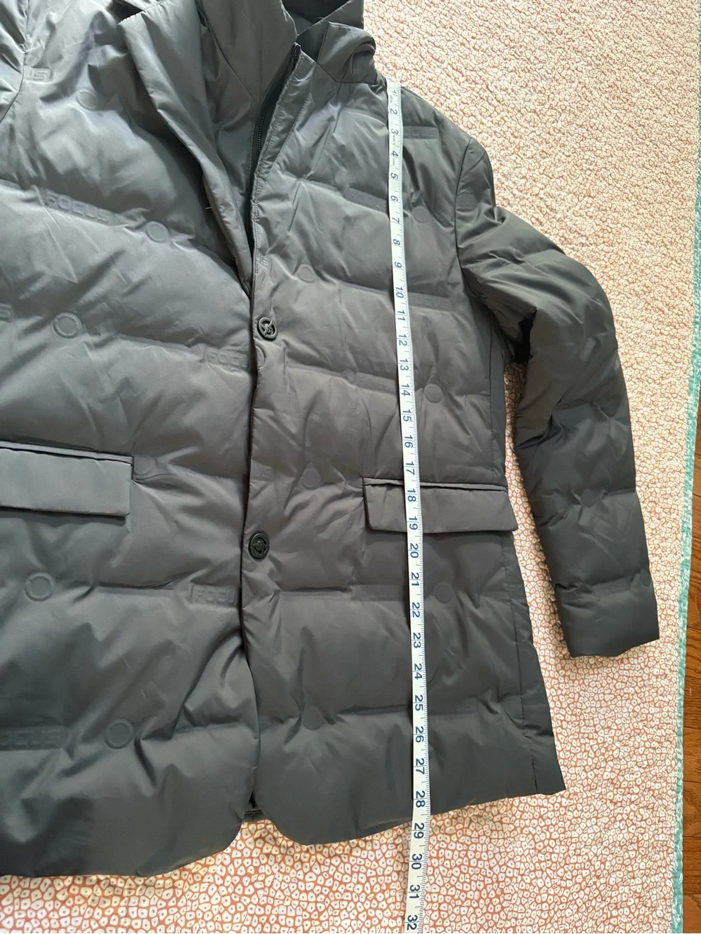 Focus Mens Black Blazer Puffer Jacket Size S
